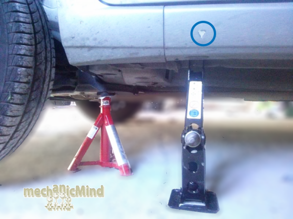 Figura 2: Posizionamento crik e cavalletto