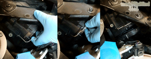 Figura 2: sono illustrate le fasi per la rimozione del coperchio in gomma