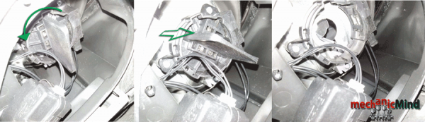 Figura 3: Fasi per la rimozione della lampadina