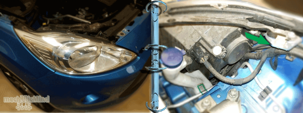 Figura 1: E' riportato il faro oggetto della sostituzione e la prospettiva dal retro