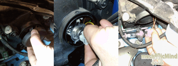 Figura 2: Fasi per l'estrazione della lampadina