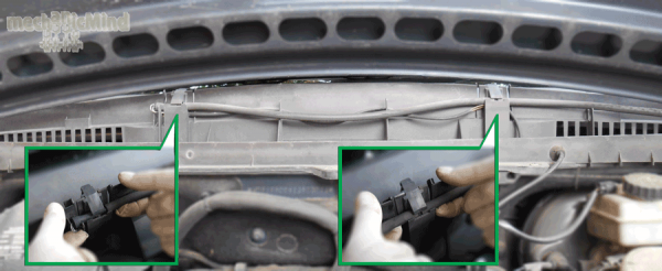 Figura 3: In evidenza il tubo e la modalità di sgancio degli spruzzi