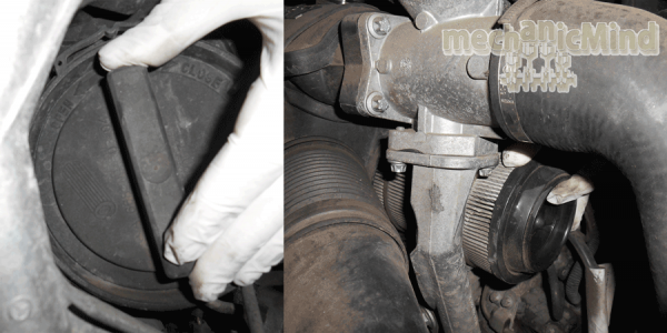 Figura 4: Rimuoviamo il tappo del filtro aria