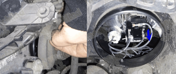 Figura 2: Rimozione Cuffiotto e Presa elettrica