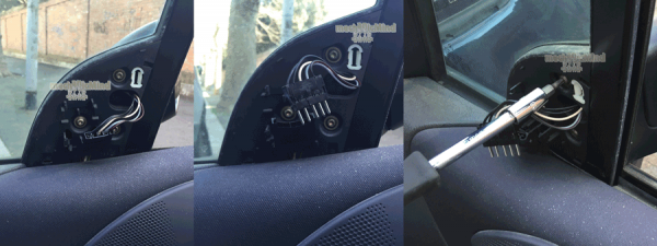 Figura 2: Sganciamo il connettore elettrico 