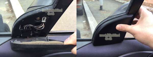 Figura 4: Reinseriamo il coperchio facendo pressione sul punto indicato