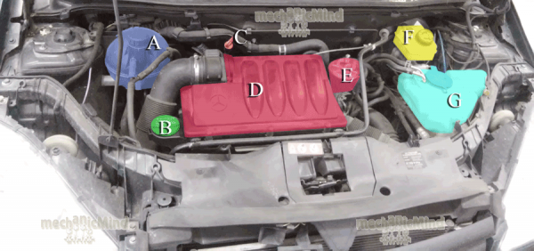 Figura 1: Infografica vano motore classe A W169